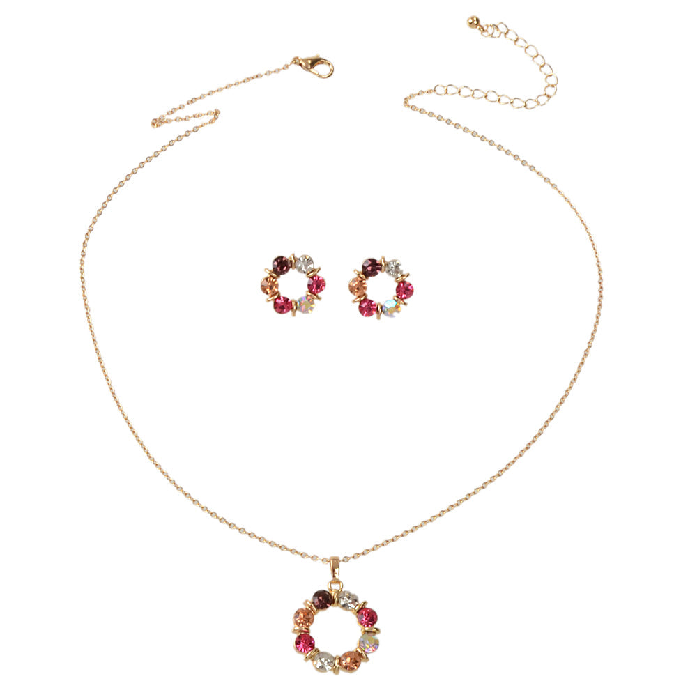 Colourful Rhinestone Flower