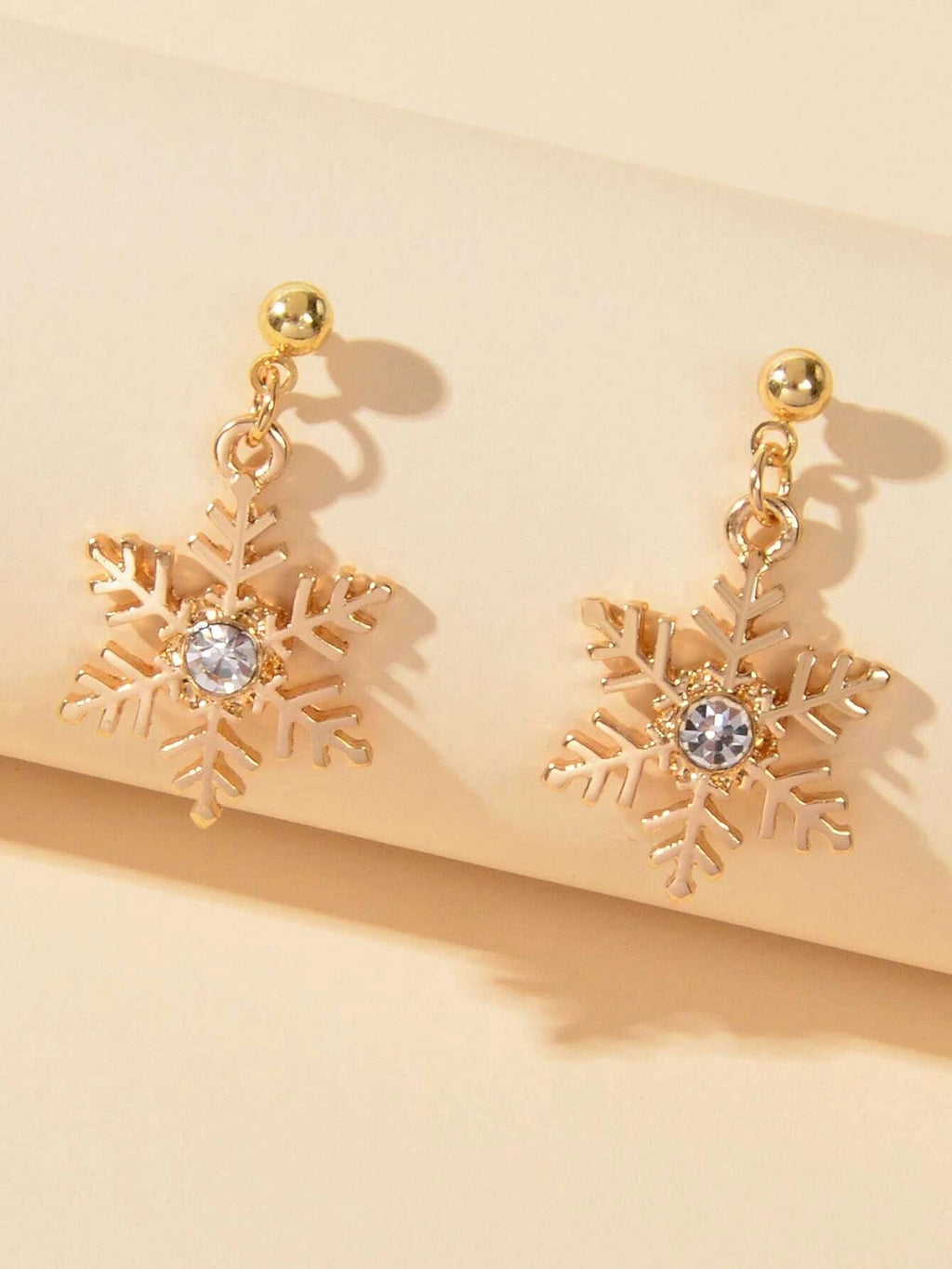 Gold Snowflake Earring