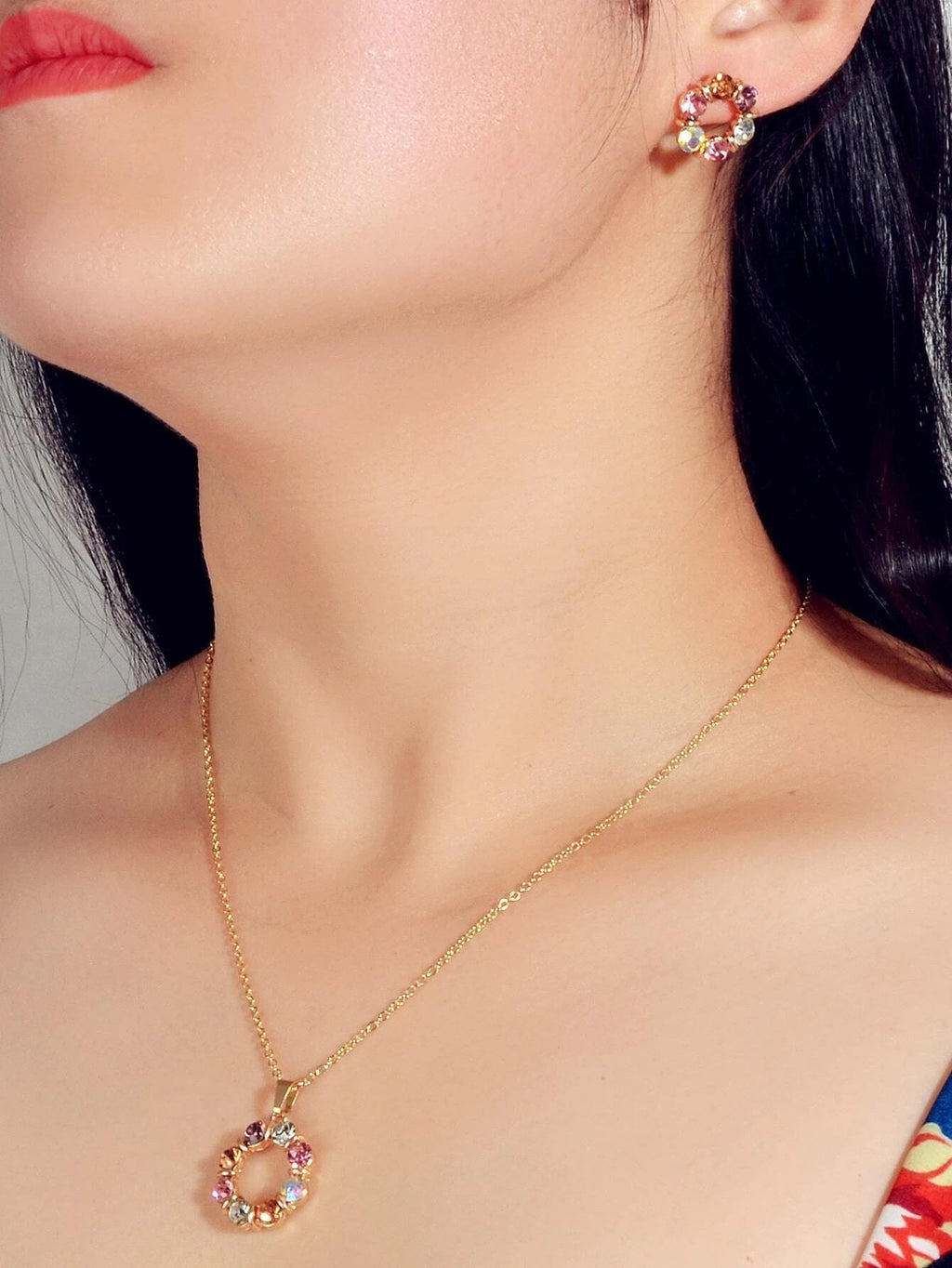 Colourful Rhinestone Flower