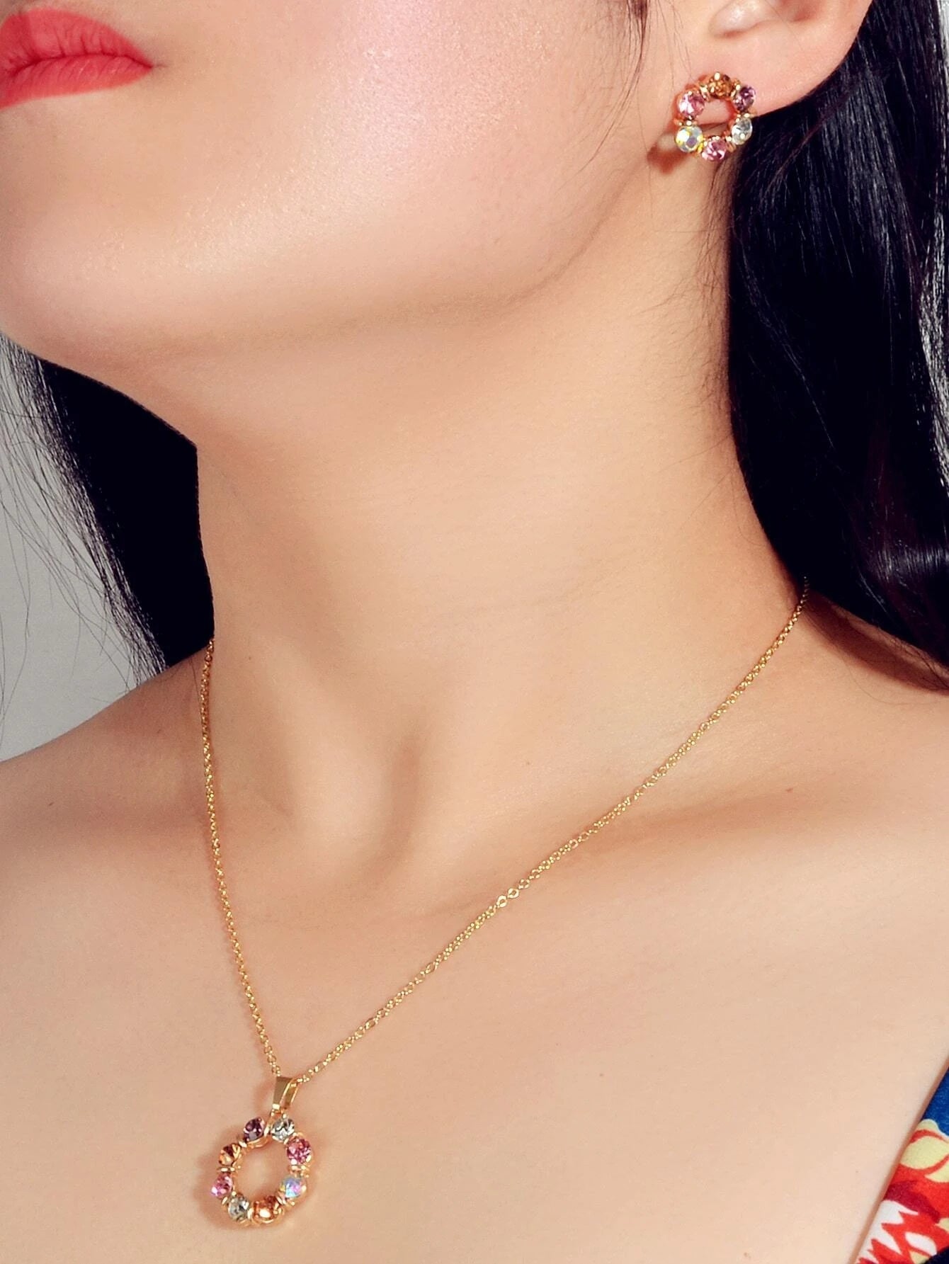 Colourful Rhinestone Flower