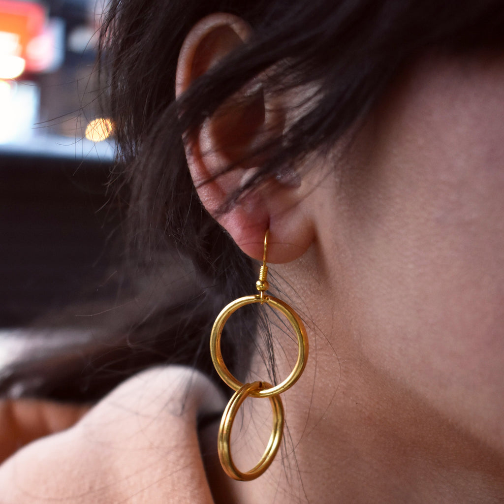 Minimalist Double Loop Earrings