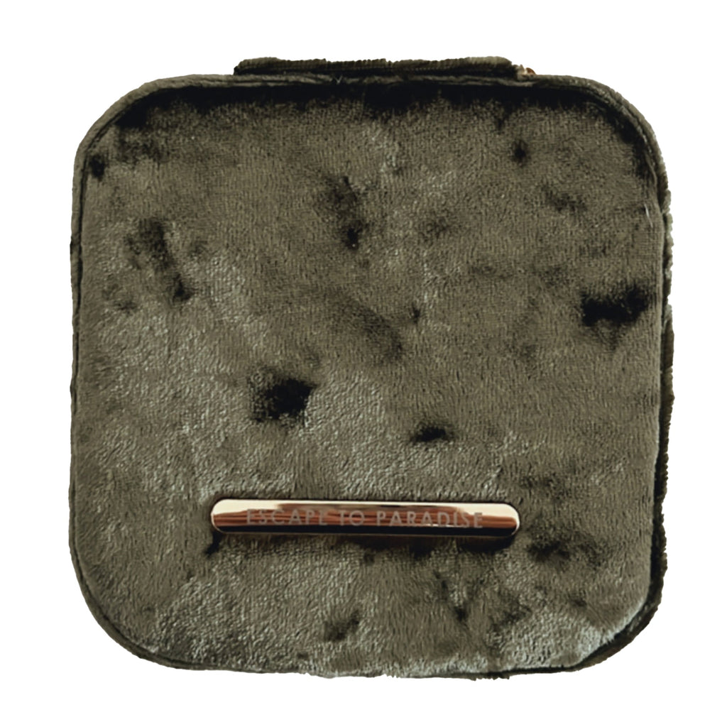 Small Velvet Jewellery Box-Green