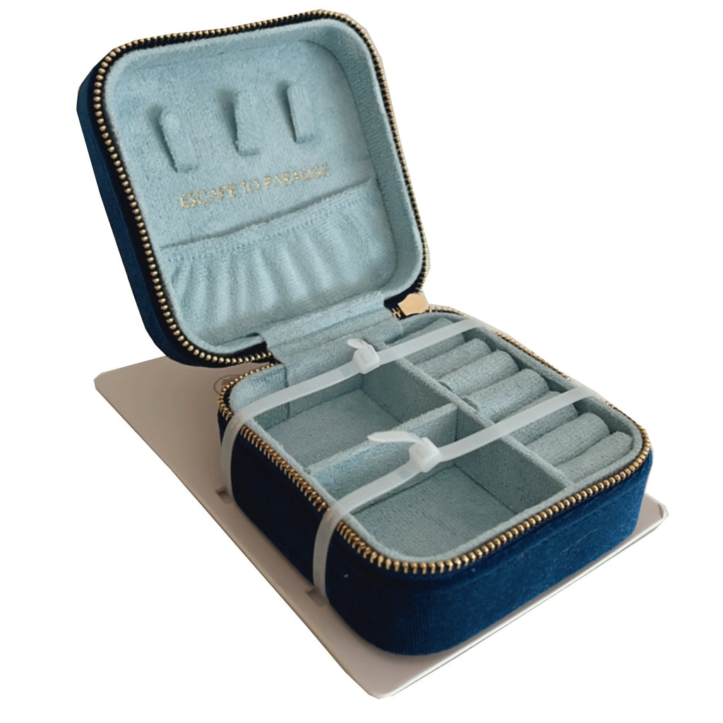 Small Velvet Jewellery Box-Swan