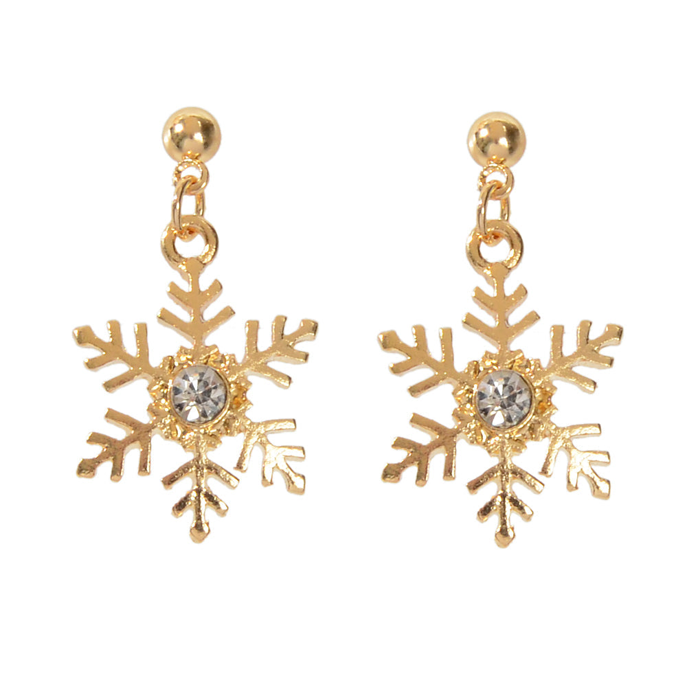 Gold Snowflake Earring