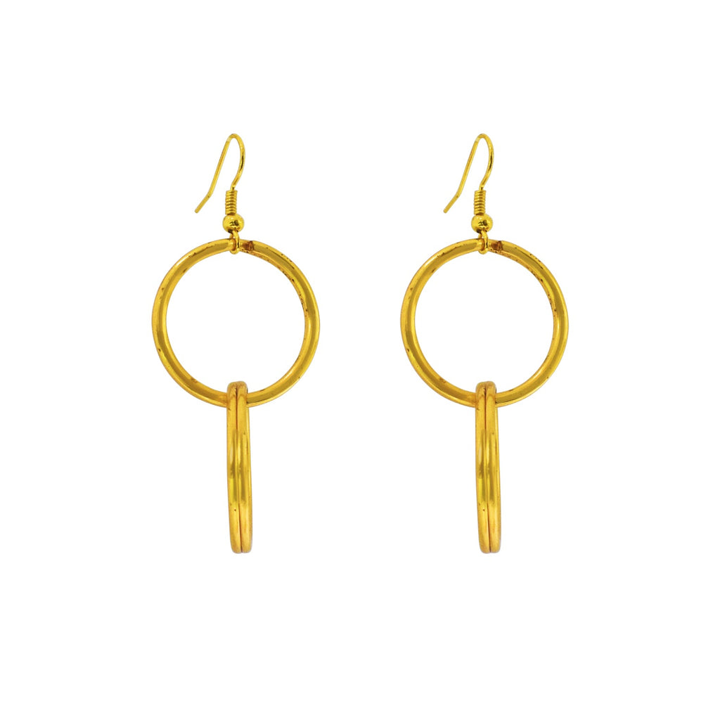 Minimalist Double Loop Earrings